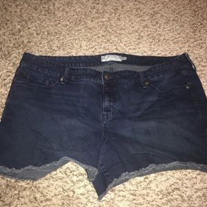 Torrid Size 24 Dark Wash Shorts